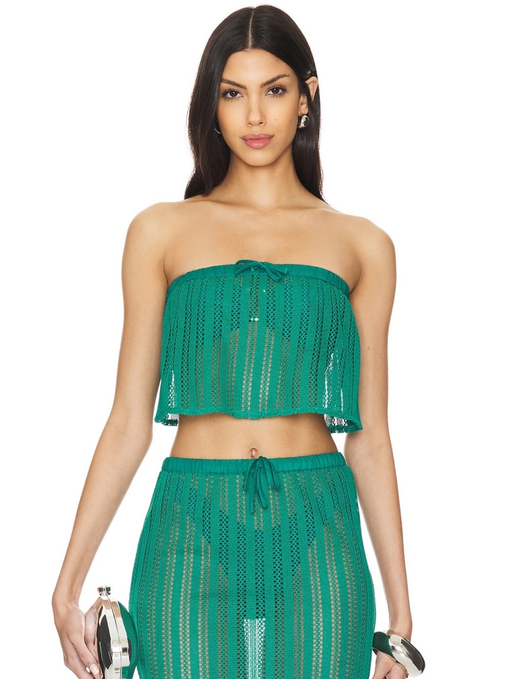 LOVERS AND FRIENDS ❤️‍🔥 SARAI CROP TOP IN TEAL NWT SIZE SMALL